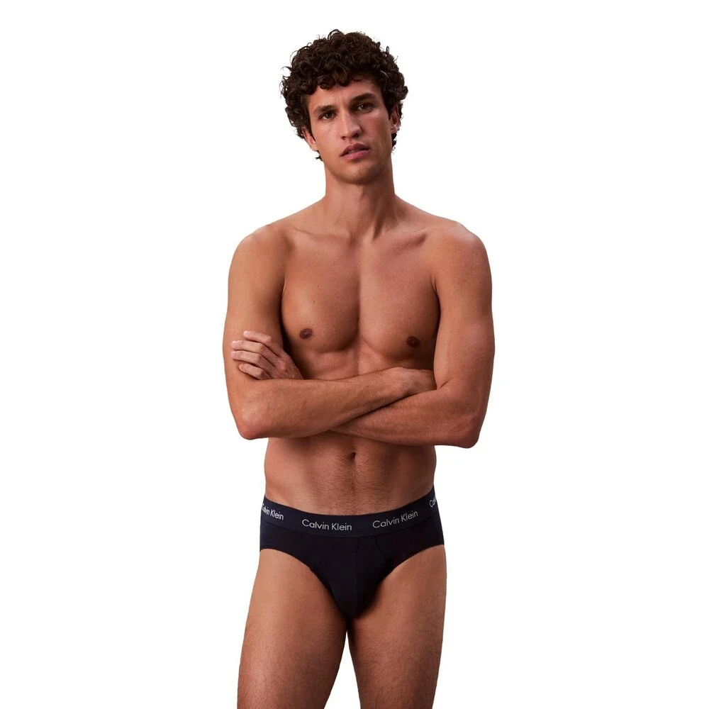 Calvin Klein Underwear Men's Small Multi Cotton Stretch Hip Brief 3-Pack JAX2135